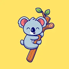 可爱动物宇航员食物儿童角色吉祥物形象卡通插画