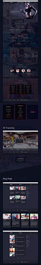 QNext — Fitness Template Design : I developed the design template for the fitness industry. Template made specially for wordpress engine. The design of many pages done in several ways. All pages  is adapted for several devices.