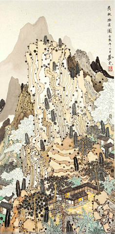 com采集冬日羊蹄甲采集到国画山水卢延光国画作品选 - 山野村夫