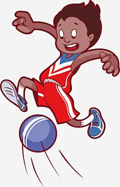 踢足球的小男孩矢量png免抠素材_新图网 https://ixintu.com 动漫人物 卡通 运动