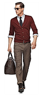 Nice look...cool and sophisticated. The color of the cardigan is really great and I love the pants!: 