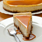 White Chocolate Cheesecake with Amaretto Caramel Sauce