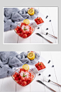 切块西瓜柠檬水果摆饰摄影图-众图网