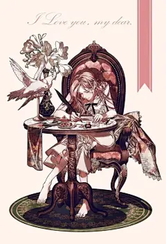 韩国画师 에나 的作品！强烈安利！人物非常美型不论男女都透着一股英气，而且每一个作品都有很强烈的故事性，中世纪英伦风格？ ​​​​