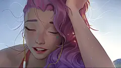 lol英雄联盟seraphine粉红色头发女孩4k壁纸