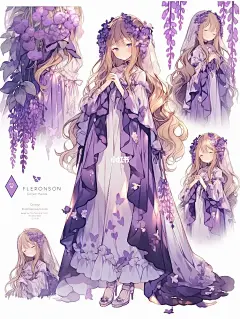 角色设计紫藤萝少女