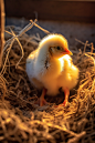 小鸡孵化鸡窝鸡圈家禽动物摄影图