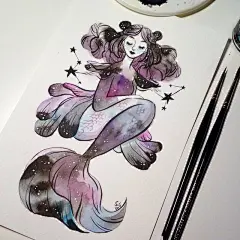 海的女儿 | 美轮美奂的水彩手绘美人鱼！