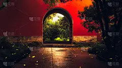 萤火虫,古老的,围墙,南京,超自然,童话故事,幻想,仙女,美,水平画幅