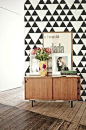 Black White Triangles Wall Decal - Adhesive Art - Temple Webster presents <a class="pintag" href="/explore/triangles" title="#triangles explore Pinterest">#triangles</a> <a class="pintag" href="/