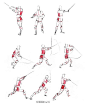 [cp]一组人体动态练习，结构关键点我用红色彩铅标注了，希望对大家有用。[xkl转圈]很多画画朋友关于人体练习的私信问题，没有精力一个个回答，见谅啦！@原画人官方微博 #绘画参考# #人体绘画# #春哥的绘画课室#[/cp]