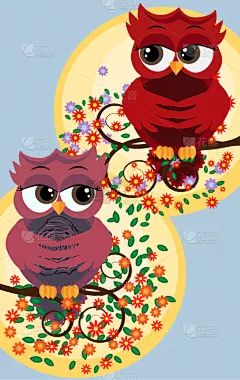 可爱的,红色,猫头鹰,枝,自然美,茶,咖啡,杯,调情,猜疑