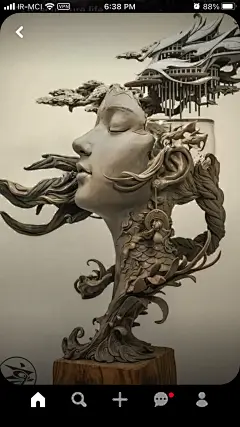 This may contain: a sculpture is shown with an artistic look