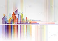 抽象建筑与城市插图