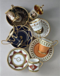 Sevres porcelain Cups and saucers for coffee and chocolate in the neoclassical style (late 18th century - early 19th)     (one of them has the portrait of Empress Josephine by Ms. Jacquot; and another the portrait of Bonaparte by Gerard after Isabey)    N