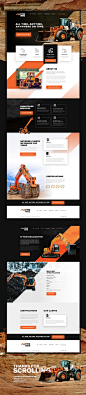 Heavy Equipment construction Website Design creative inspiration
