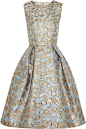 extra big wishlisting // mary katrantzou metallic leopard print on blue #dress