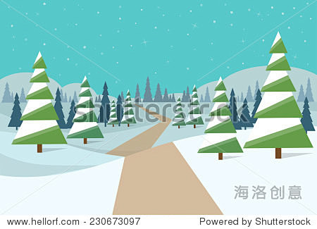 winter forest landsc...