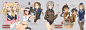 yande.re 368450 anmi headphones leotard megane megane_shoujo pantsu pantyhose seifuku sketch smoking thighhighs uniform