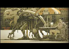 田中达之（Tatsuyuki Tanaka），日本著名动画师、插画美术师，代表作品有《AKIRA》、《维纳斯战记》、《小丑》等。田中达之的风格奇特诡谲，色彩厚重而深沉，呈现出有些写实，偏偏又带着一点非真实的感觉；其故事角色多半给人一种颓废却又充满吸引力的强度，作品叙事则有许多是描述重机械环伺的另类生 ​​​​...展开全文c