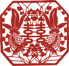 窗花 民俗 剪纸剪影 喜庆 喜 成亲 新婚 新年 素材(2804)