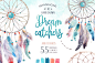 色彩 捕梦网 羽毛 30% off Watercolor dreamcatcher III  - Illustrations - 1