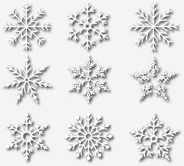 9款白色雪花免抠png素材_新图网ixi...