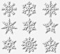 9款白色雪花免抠png素材_新图网ixintu.com