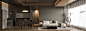 现代公寓客餐厅-3D模型-模匠网,3D模型下载,免费模型下载,国外模型下载