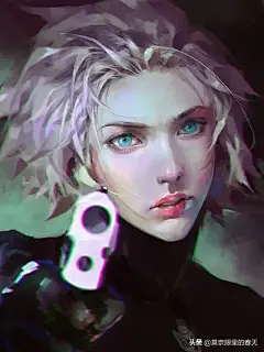 插画鉴赏 绚丽的色彩梦，好似霓虹揉入到少女淡淡忧愁的脸，令人沉醉！插画师Yanjun Cheng