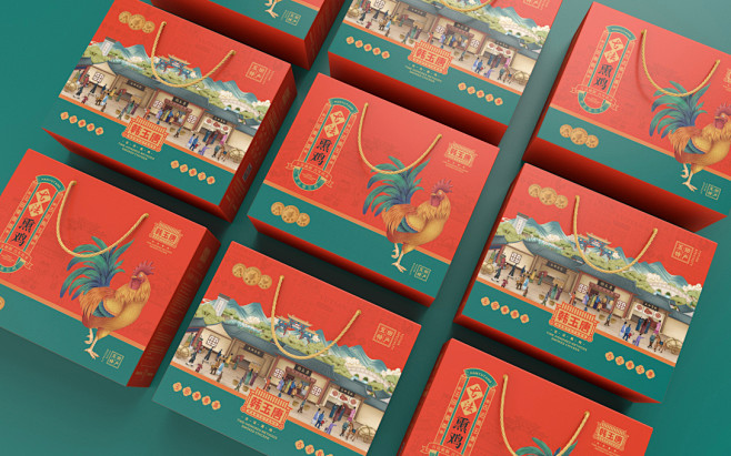 韩玉唐|熏鸡品牌包装设计|烧鸡包装设计|...