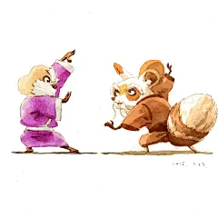 土地公公集合-可乐狗_大圣归来 水彩_涂鸦王国插画