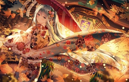 初音未来金鱼和服4k动漫壁纸