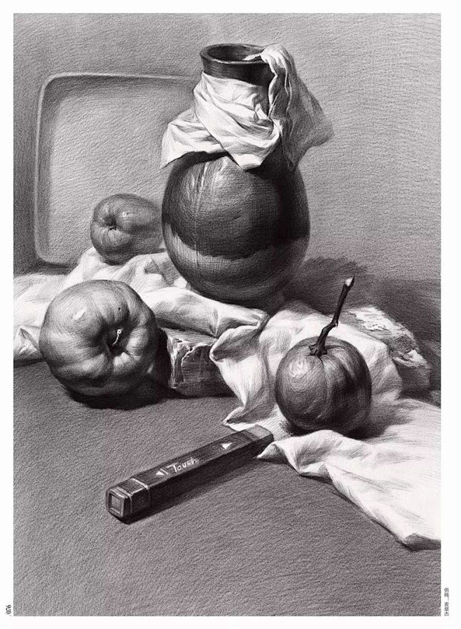 静物画1 敲门砖临摹宝2素描静物李家友单体组合静物结构明暗照片写生对临陈平