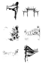 手绘水墨建筑风装饰