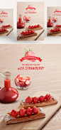 Strawberry with chocolate 草莓自助餐【韩国高端】合成DM海报PSD素材