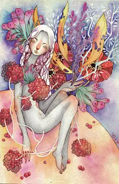 黑眼圈弟弟 手绘水彩插画欣赏 水彩 手绘 原创插画 CG 
