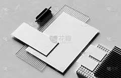 企业身份文具模拟孤立在现代风格的背景。模拟品牌身份。三维演示