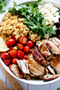 Balsamic chicken salad with lemon quinoa