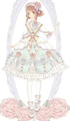 #天坑娘11月命题# 第一次画纯色有点小激动。主题山茶，设计思路几乎是心血来潮。(´・∀・`)整个型绘制的过程有考虑到实体化的次元壁问题，希望不会太重吧。黄色和绿色布料有暗纹。不知道这个投稿能过及格线不。麻烦坑娘啦！@Lo娘脑洞小天坑 @天坑娘命题投票坑   喜欢的姑娘麻烦转发一下，比哈特！(´・...展开全文c