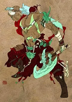 刑天又称形天、邢天。是中国古代神话传说人物之一，和黄帝争位。据《山海经·海外西经》当中记载：“ 刑天与帝至此争神，帝断其首，葬之於常羊之山，乃以乳为目，以脐为口，操干戚以舞丶