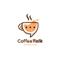 咖啡谈话交流，logo标志矢量图素材