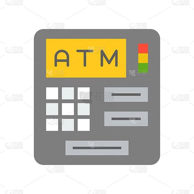 ATM机，银行和金融相关的图标