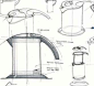 Technical drawings for product design.