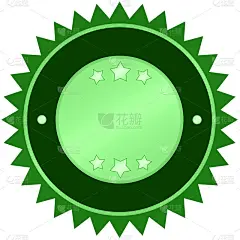 空白产品标签模板或徽章或不干胶标签隔离在白色背景上