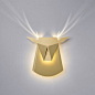 Folded Aluminum Lamps Project Feathers and Antlers When Illuminated