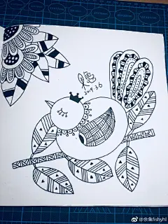 早起的鸟儿
黑白画 手绘 装饰画 缠绕