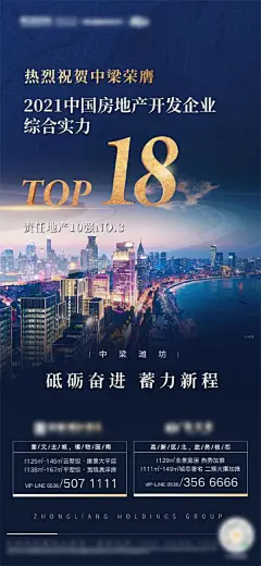 地产蓝金热销排名数据海报