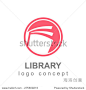 Library book logo