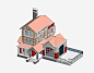 别墅装修效果图高清素材 别墅装修3D效果图 复式房子立体图 户型图 房屋修建模型图 欧式房子图 立体房屋 免抠png 设计图片 免费下载